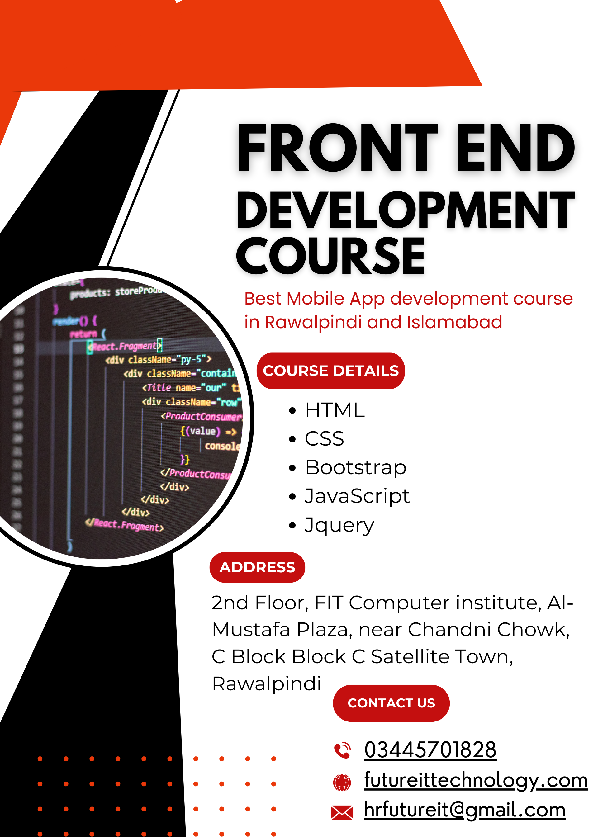 Frontend Web Development Course In Rawalpindi and Islamabad